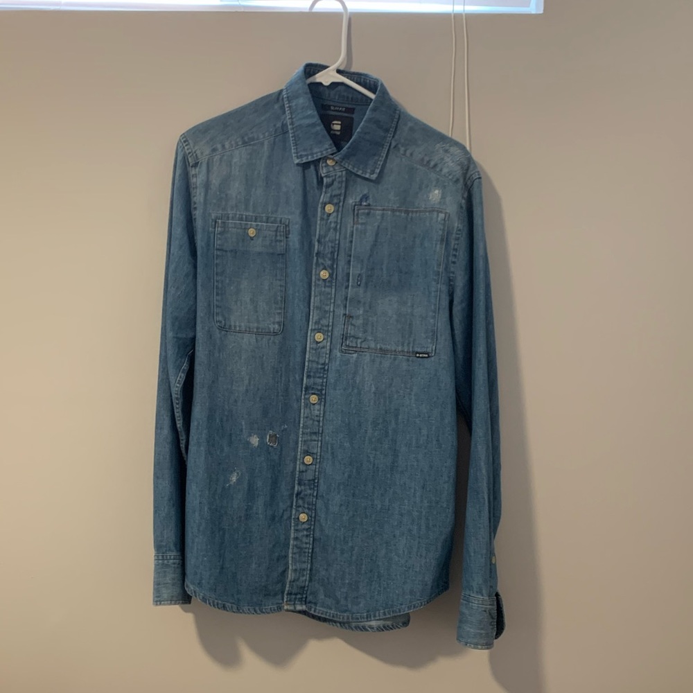 G Star Raw Denim Button up Size M
